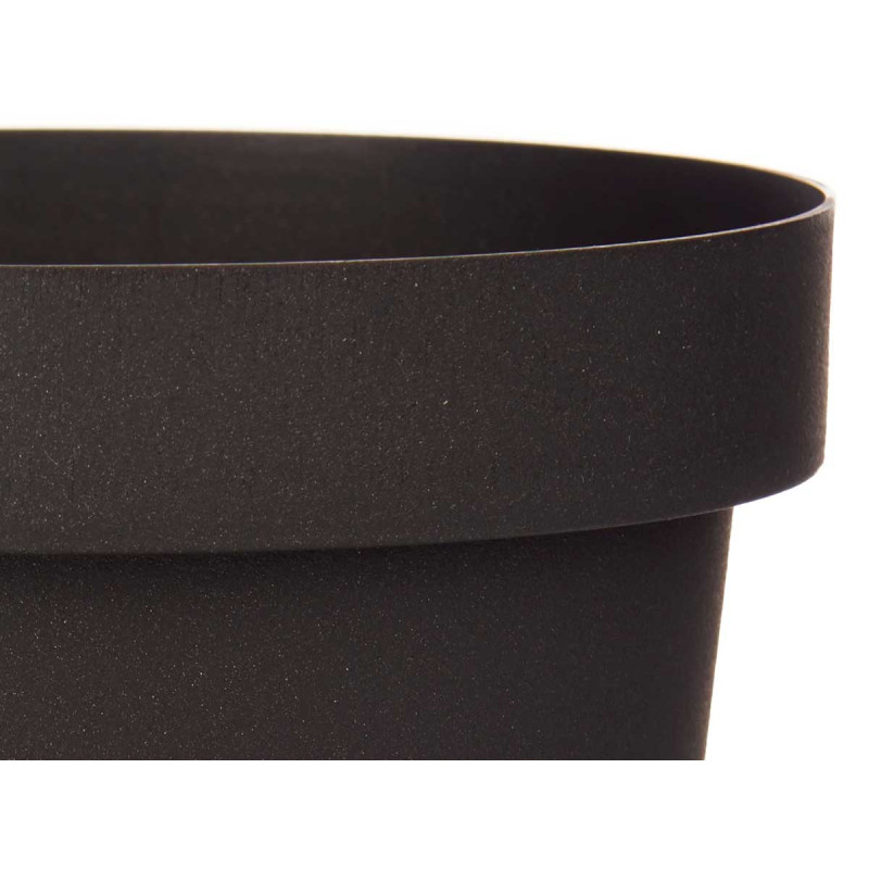POT EN PLASTIQUE ANTHRACITE  14CM DIAM
