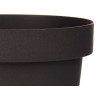 POT EN PLASTIQUE ANTHRACITE  14CM DIAM