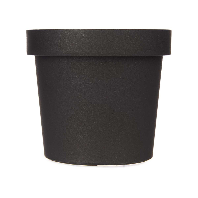 PLASTIC POT ANTHRACITE 14CM DIAM