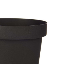 VASO PLASTICO ANTRACITE 14 CM DIAM
