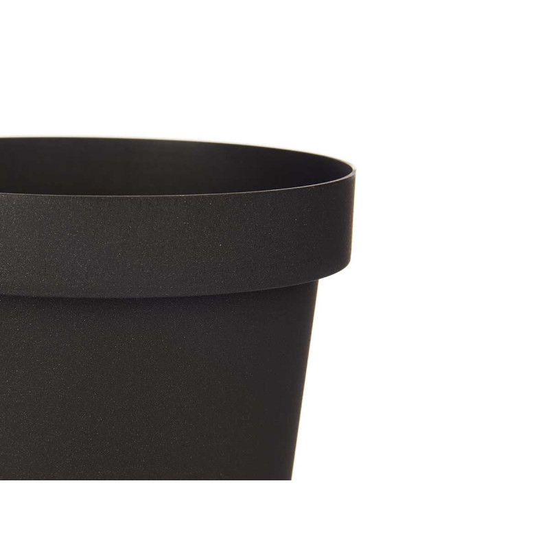 POT EN PLASTIQUE ANTHRACITE  14CM DIAM