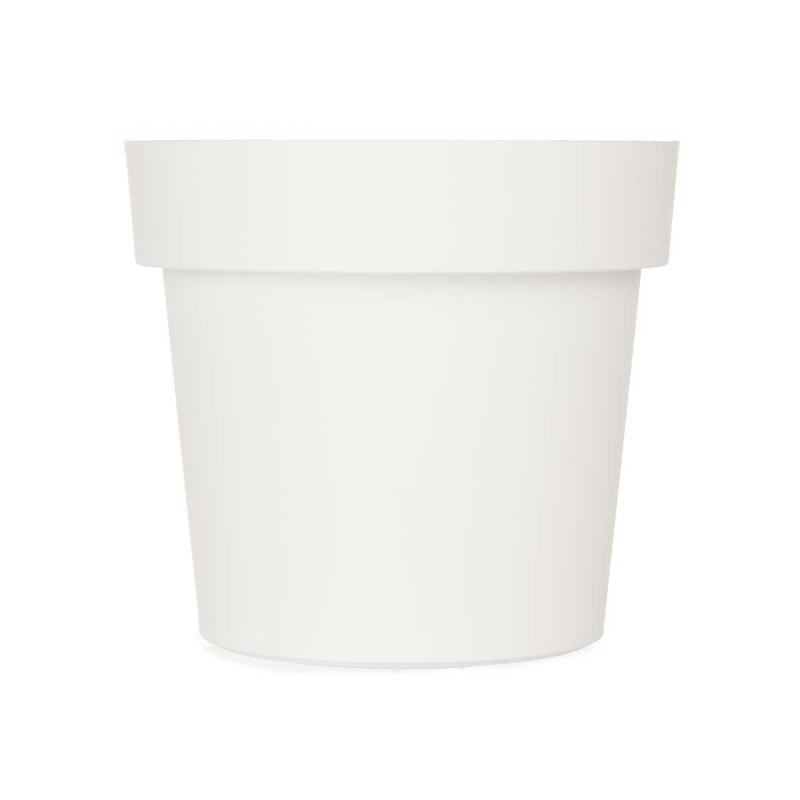 VASO PLASTICO BRANCO 16 CM DIAM