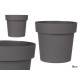 POT EN PLASTIQUE GRIS 16CM DIAM