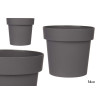 MACETA PLASTICO GRIS 16CM DIAM