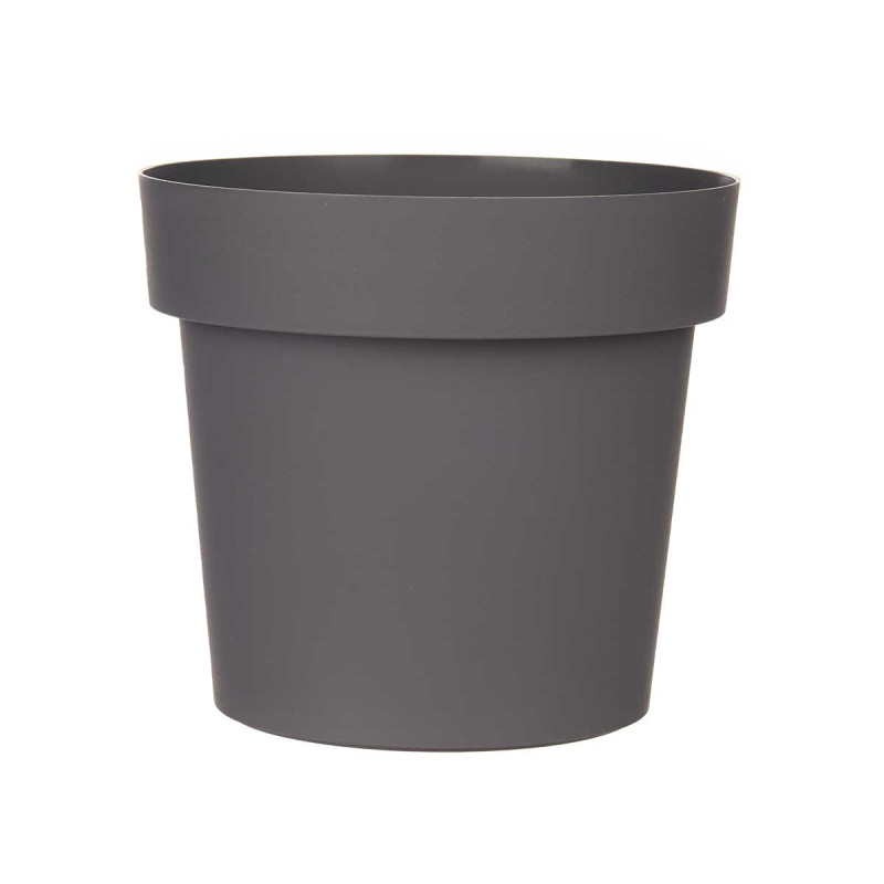 VASO PLASTICA GRIGIO 16CM DIAM