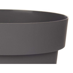 PLASTIC POT GREY 16CM DIAM