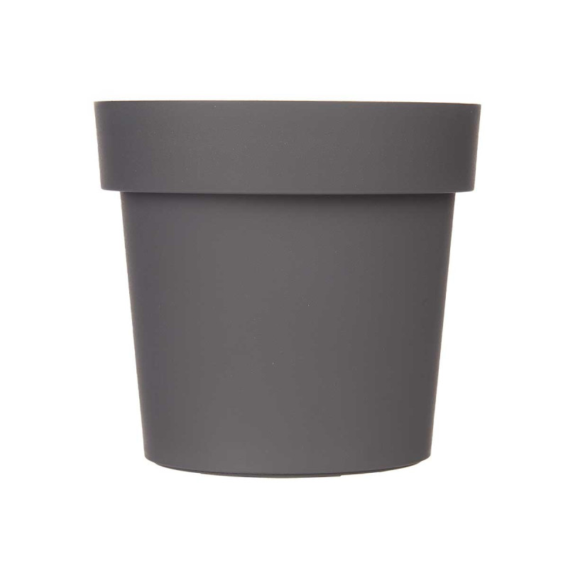 VASO PLASTICA GRIGIO 16CM DIAM