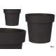 POT EN PLASTIQUE ANTHRACITE  16CM DIAM