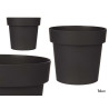 VASO PLASTICO ANTRACITE 16 CM DIAM