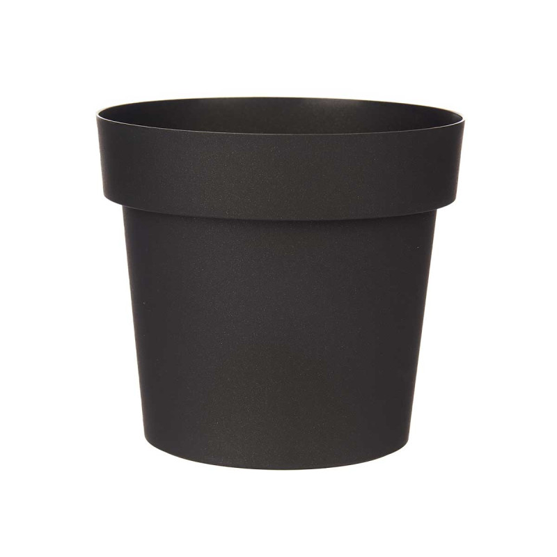 VASO PLASTICA ANTRACITE 16CM DIAM