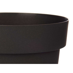 POT EN PLASTIQUE ANTHRACITE  16CM DIAM