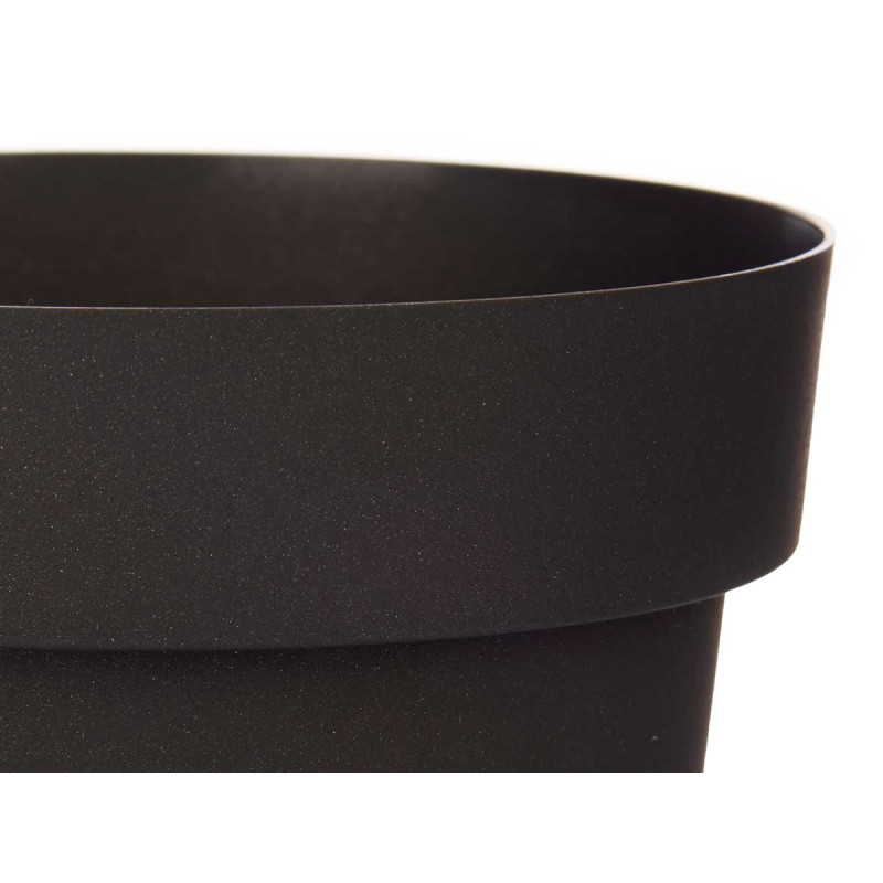 PLASTIC POT ANTHRACITE 16CM DIAM