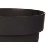 POT EN PLASTIQUE ANTHRACITE  16CM DIAM