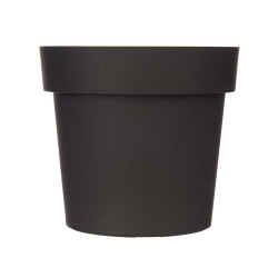 VASO PLASTICA ANTRACITE 16CM DIAM