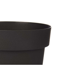 VASO PLASTICA ANTRACITE 16CM DIAM