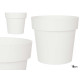 POT EN PLASTIQUE BLANC 18CM DIAM