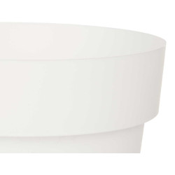 POT EN PLASTIQUE BLANC 18CM DIAM