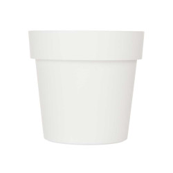 VASO PLASTICO BRANCO 18 CM DIAM