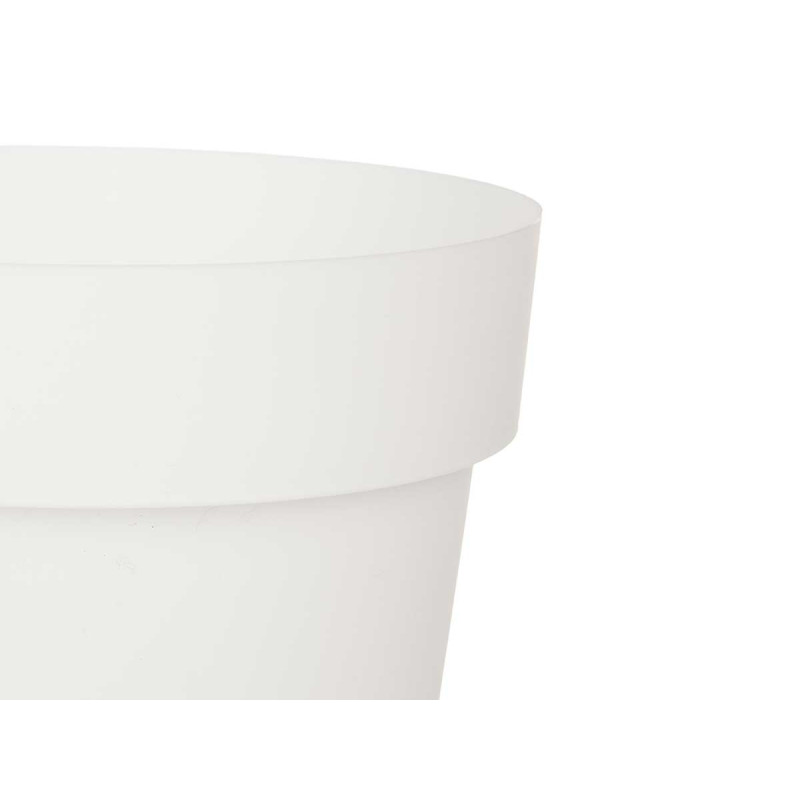 POT EN PLASTIQUE BLANC 18CM DIAM