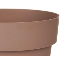 POT EN PLASTIQUE BRUN 18CM DIAM