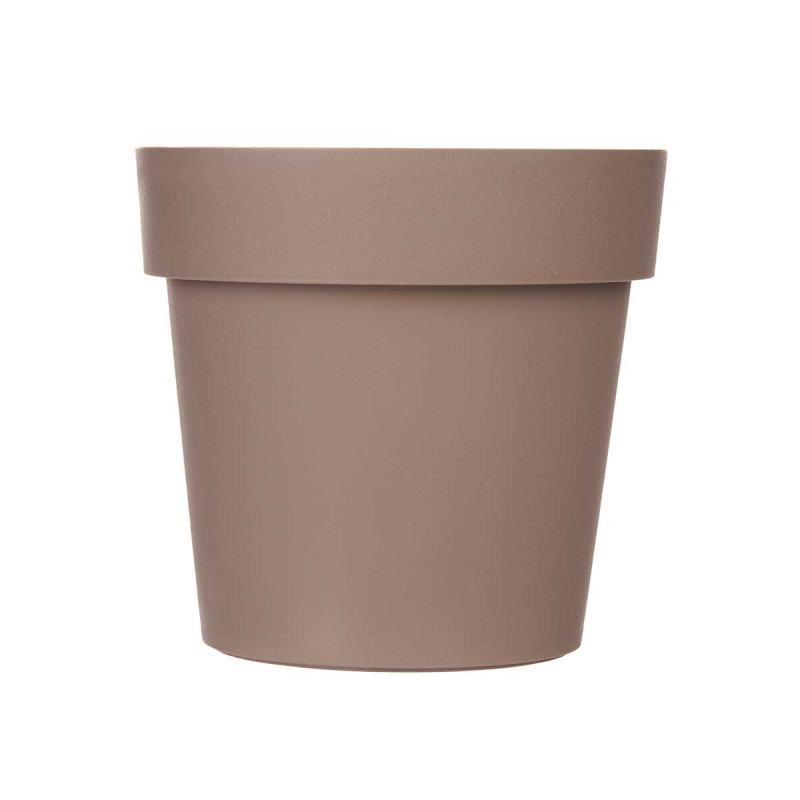 POT EN PLASTIQUE BRUN 18CM DIAM