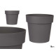 POT EN PLASTIQUE GRIS 18CM DIAM