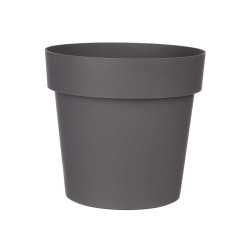 VASO PLASTICO CINZENTO 18 CM DIAM