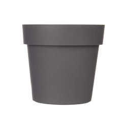 MACETA PLASTICO GRIS 18CM DIAM