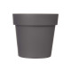 VASO PLASTICA GRIGIO 18CM DIAM