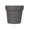 POT EN PLASTIQUE GRIS 18CM DIAM