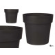 POT EN PLASTIQUE ANTHRACITE  18CM DIAM