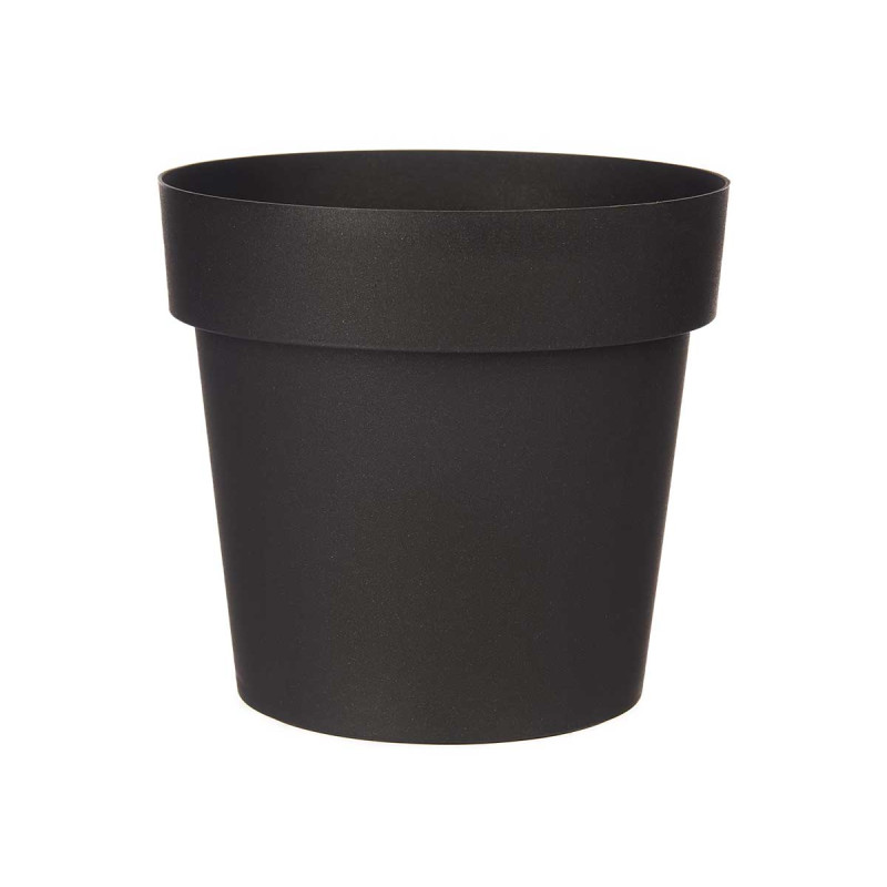 PLASTIC POT ANTHRACITE 18CM DIAM