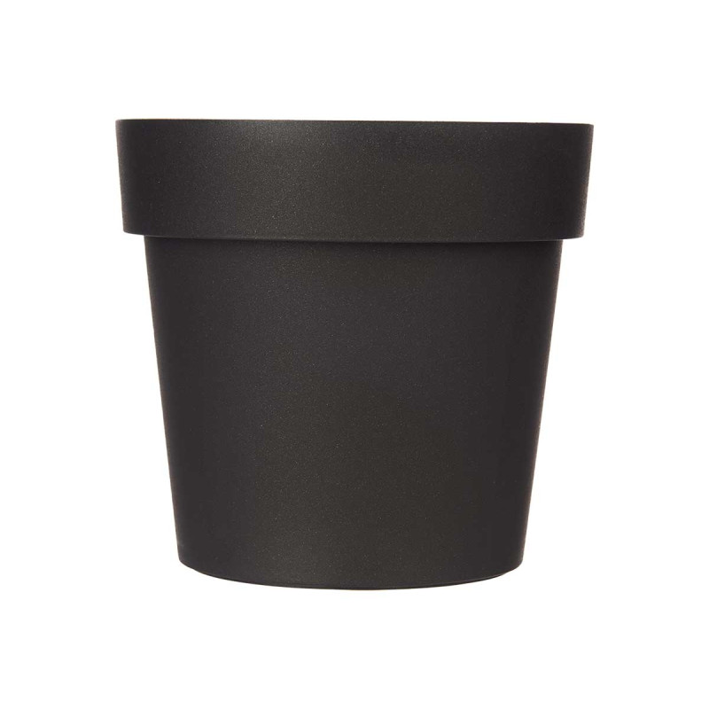 VASO PLASTICO ANTRACITE 18 CM DIAM