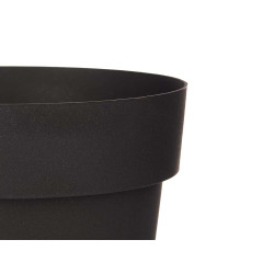 VASO PLASTICA ANTRACITE 18CM DIAM