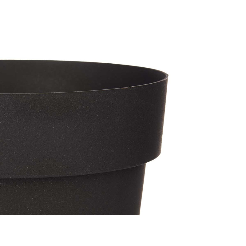 POT EN PLASTIQUE ANTHRACITE  18CM DIAM