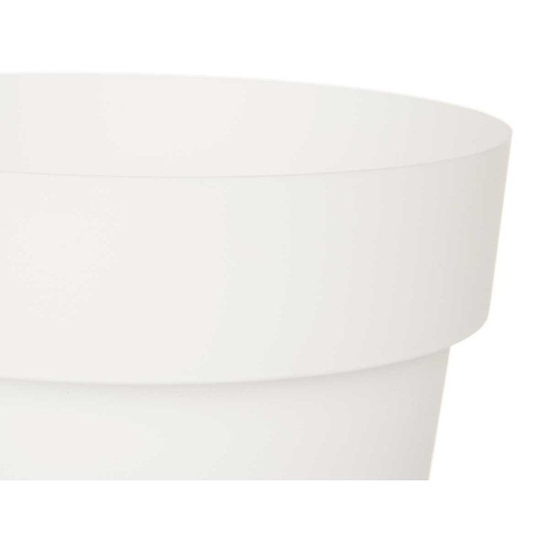 VASO PLASTICA BIANCO 20CM DIAM
