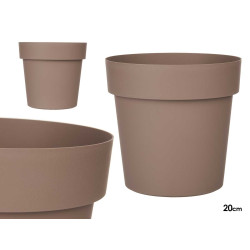 VASO PLASTICO CASTANHO 20 CM DIAM