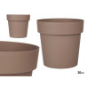 PLASTIC POT BROWN 20CM DIAM