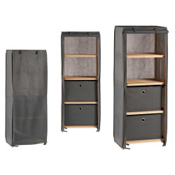 LIBRERIA TELA 2 CASSETTI GRIGIO