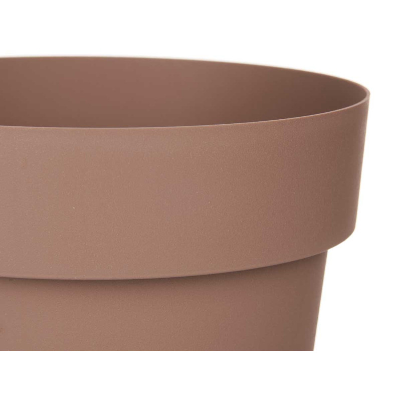 PLASTIC POT BROWN 20CM DIAM
