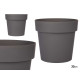 POT EN PLASTIQUE GRIS 20CM DIAM