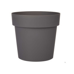 POT EN PLASTIQUE GRIS 20CM DIAM
