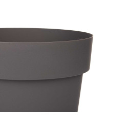 PLASTIC POT GREY 20CM DIAM