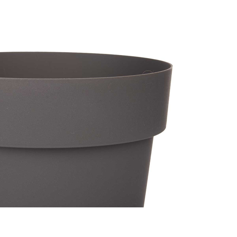 POT EN PLASTIQUE GRIS 20CM DIAM