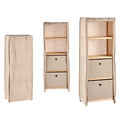 LIBRERIA TELA 2 CASSETTI NATURALE