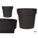 POT EN PLASTIQUE ANTHRACITE  20CM DIAM