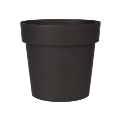 VASO PLASTICA ANTRACITE 20CM DIAM