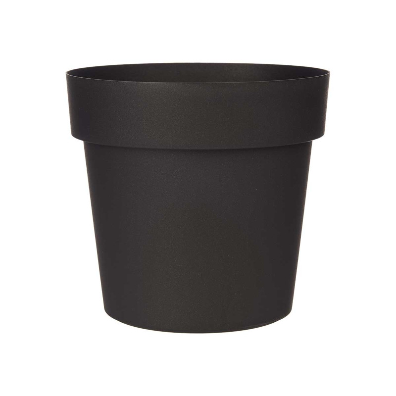 PLASTIC POT ANTHRACITE 20CM DIAM