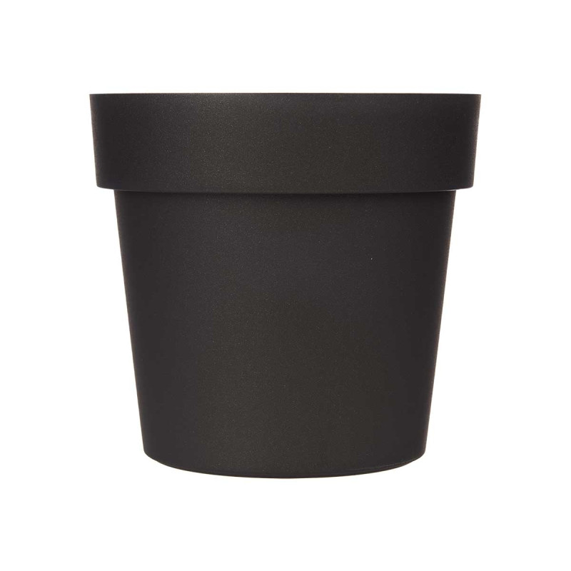 POT EN PLASTIQUE ANTHRACITE  20CM DIAM