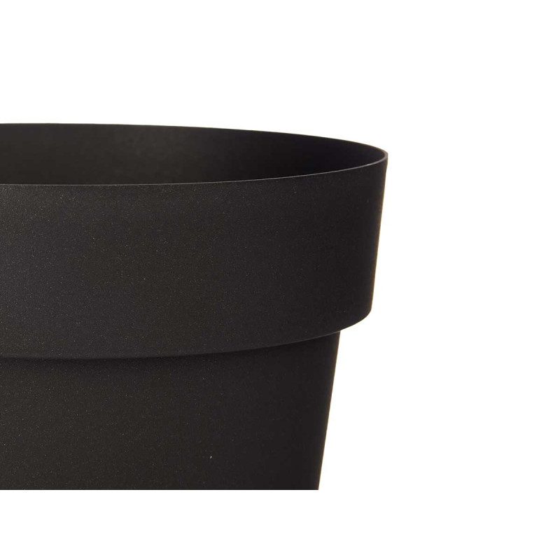 POT EN PLASTIQUE ANTHRACITE  20CM DIAM